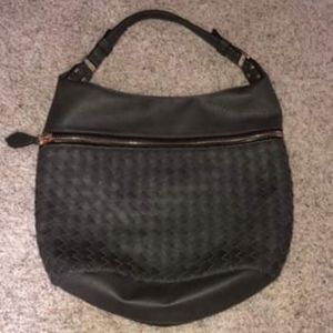 Madison West oversize black handbag